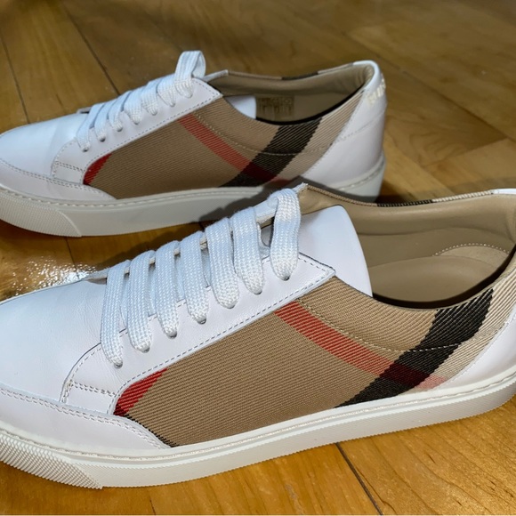 Classic Burberry sneakers worn once. Comes with box. 100% authentic. - Picture 8 of 8